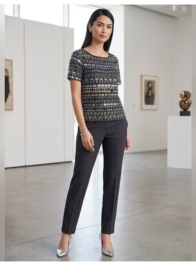 J. Crew Wool Sweater Jeweled Top NEW